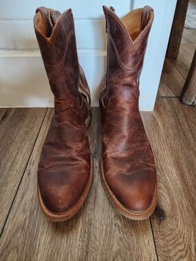 Tecovas Dean Zip Scotch Goat Leather Cowboy Boots